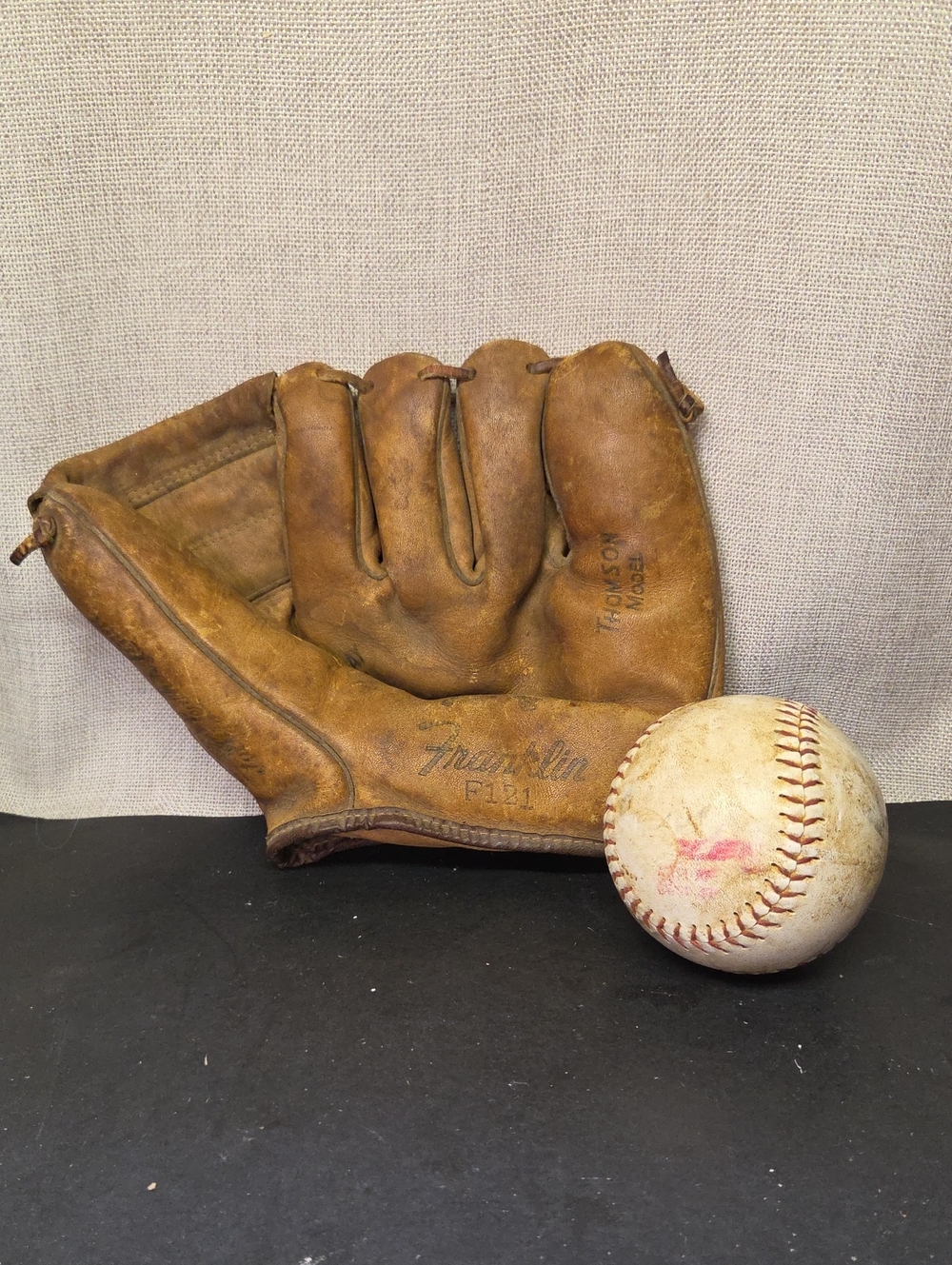 Vintage Franklin Baseball Glove Mitt F121 Thomson Model Fast Play Pocket